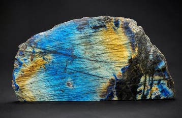 Tranche de labradorite de haute qualité – Bleu intense &, Collections, Minéraux & Fossiles
