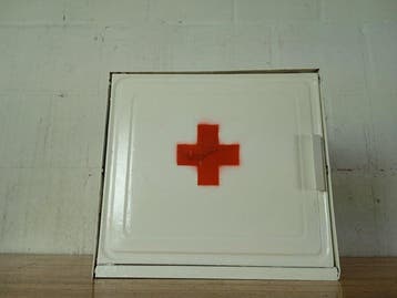 Medicijnkastje - Vintage EHBO-kast - Staal