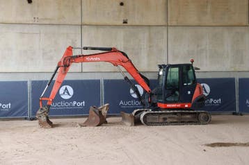 Veiling: Rupsgraafmachine Kubota KX080-4a Diesel 46.5kW 2017, Ophalen
