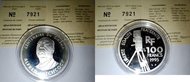 100 Francs 1995 France Frankreich Km 1088 Hundertjahrfeie..., Timbres & Monnaies, Monnaies | Europe | Monnaies non-euro, Envoi