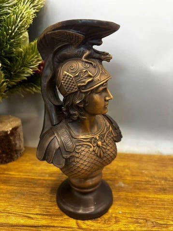 Athena bust - Beeldje - Koper
