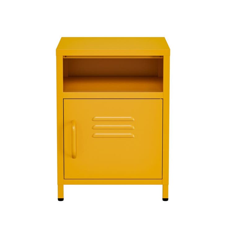 Lendo Online Table de Chevet 40x40x55 cm Métal Jaune, Maison & Meubles, Chambre à coucher | Tables de chevet