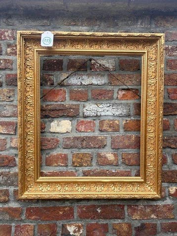 Lijst - 173. Antieke goud vergulde schilderijlijst, voor, Antiek en Kunst