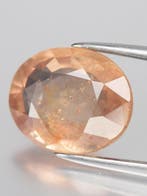 Zonder minimumprijs - 1 pcs Roze, Geel Saffier - 3.89 ct -, Nieuw