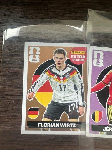 Panini World Cup Florian Wirtz, caicedo, Doku Extra sticker, Nieuw