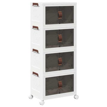 vidaXL Opbergbox stapelbaar met wielen 4-laags 28 L, Doe-het-zelf en Bouw, Verzenden, Nieuw