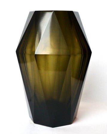 Moser & Söhne - Attr. to, Josef Hoffmann - Vaas - Glas, Antiek en Kunst