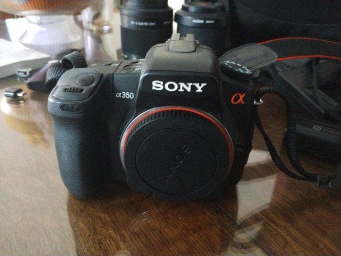 Sony 350 + DT 18-70 + DT 55-200 Digitale reflex camera, Audio, Tv en Foto, Fotocamera's Digitaal