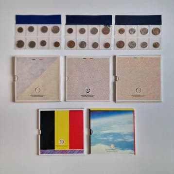Belgique. FDC Jaarsets 1979 t/m 1992 8 opeenvolgende (Sans