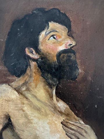 Follower of Ingres (XX) - Saint Jean Baptiste, Antiek en Kunst