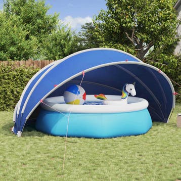 vidaXL Zwembadkoepel 500 x 500 x 236 cm 185T polyester met, Verzenden, Nieuw