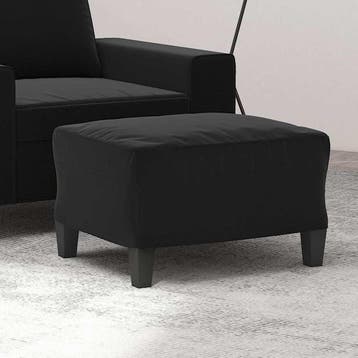 vidaXL Voetenbank 60x50x41 cm microvezelstof zwart, Verzenden, Nieuw