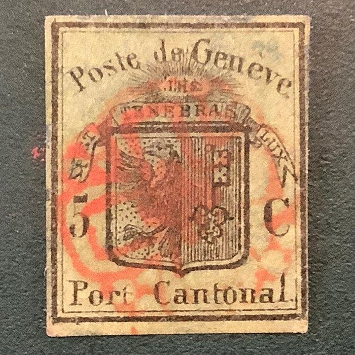 Zwitserland 1846 - Genf : Grote adelaar met goede marges -, Timbres & Monnaies, Timbres | Europe | Autriche