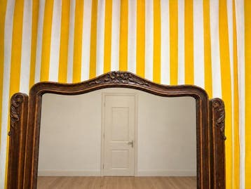 Spiegel - Hout, spiegel - Grote staande spiegel met lage, Antiek en Kunst