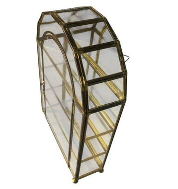 Vitrine - Zeldzame vitrinekast - Glas, Messing - Vitrinekast, Huis en Inrichting, Nieuw