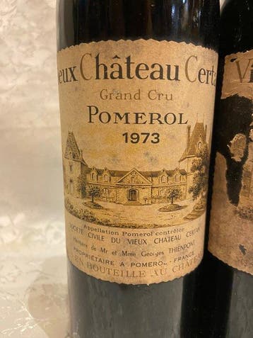 1973 Vieux Chateau Certan - Pomerol - 2 Flessen (0.75 liter), Nieuw
