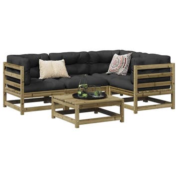 vidaXL 5-delige Loungeset geïmpregneerd grenenhout, Verzenden, Nieuw, Loungeset
