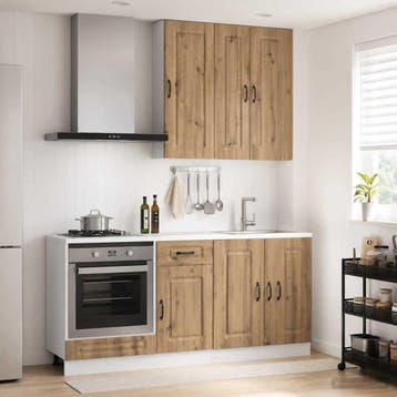 vidaXL Keukenblok KALMAR 5 st Artisanaal eiken Bewerkt hout, Verzenden