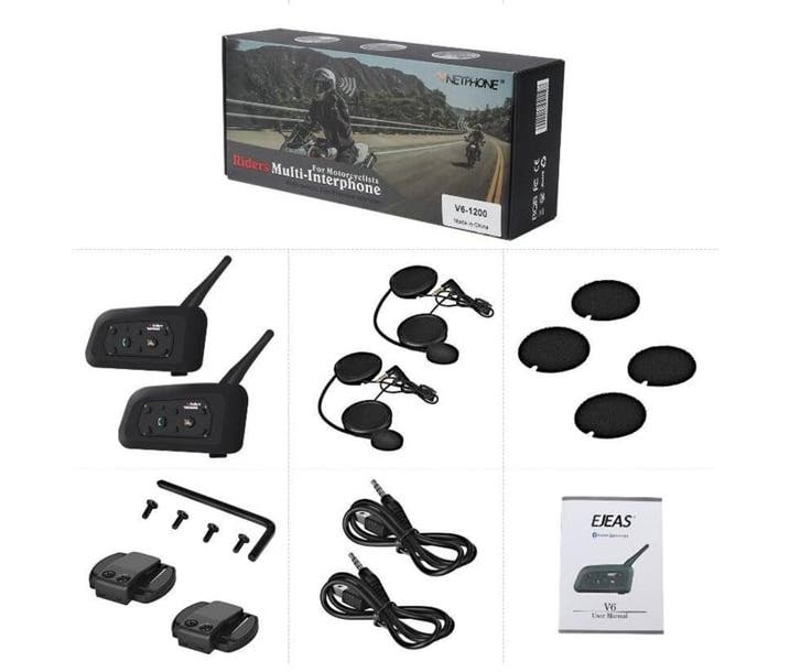 V6 intercom bluetooth motor interphone headset bellen helm D, TV, Hi-fi & Vidéo, Casques audio, Envoi