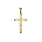 Gouden hanger van een kruis (Hanger of bedel), Handtassen en Accessoires, Bedels, Ophalen of Verzenden, Gebruikt, Goud, Overige merken