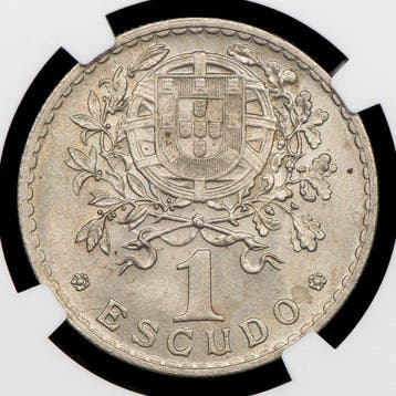 Portugal. Republic. 1 Escudo 1929 - NGC - MS 64 - Escassa