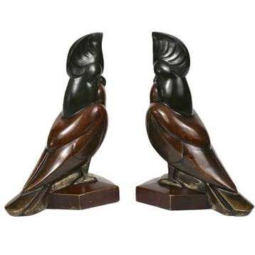 Jean de La Fontinelle - sculptuur, Twee Art deco bronzen, Antiquités & Art