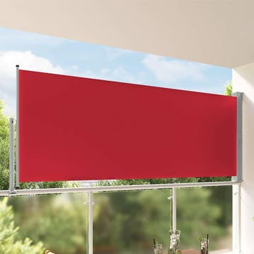 vidaXL Tuinscherm uittrekbaar 140x300 cm rood, Verzenden, Nieuw