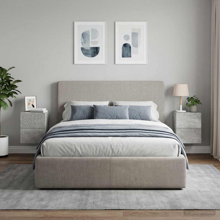 vidaXL Muurbevestigde Nachttafel 2 pcs Betongrijs 34,5 x 33, Huis en Inrichting, Slaapkamer | Nachtkastjes, Nieuw, Verzenden