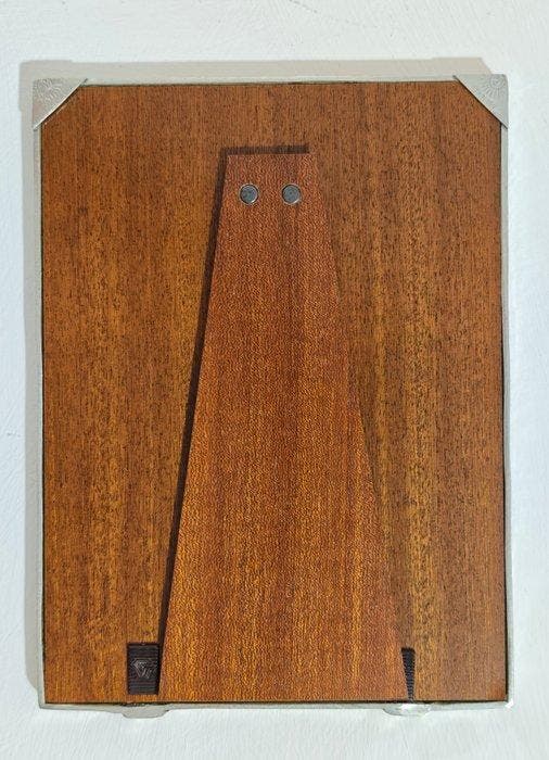 Fotolijst - Hout, Glas, Tin - Argenterie Greggio Italia, Antiek en Kunst, Curiosa en Brocante