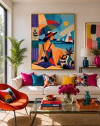 Adri Q 120 x 90 cm - La Dama del Verano Geométrico