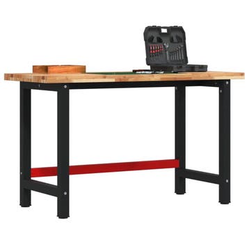 vidaXL Werkbank rechthoekig 140x60x83 cm massief acaciahout, Verzenden