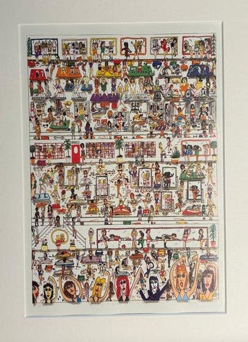James Rizzi (1950-2011) - Woman who work out