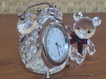 Swarovski - Reloj de mesa Swarovski Kris Bear de cristal, Antiek en Kunst