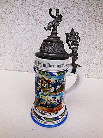 Kruik - Porselein - Reservistenkrug Germersh.