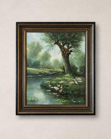 Hermanus Cornelis Hokken (1927-1988) - Landscape with Ducks