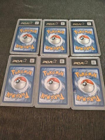 Pokémon - 6 Graded card - Pikachu Foil, Limited edition -, Nieuw
