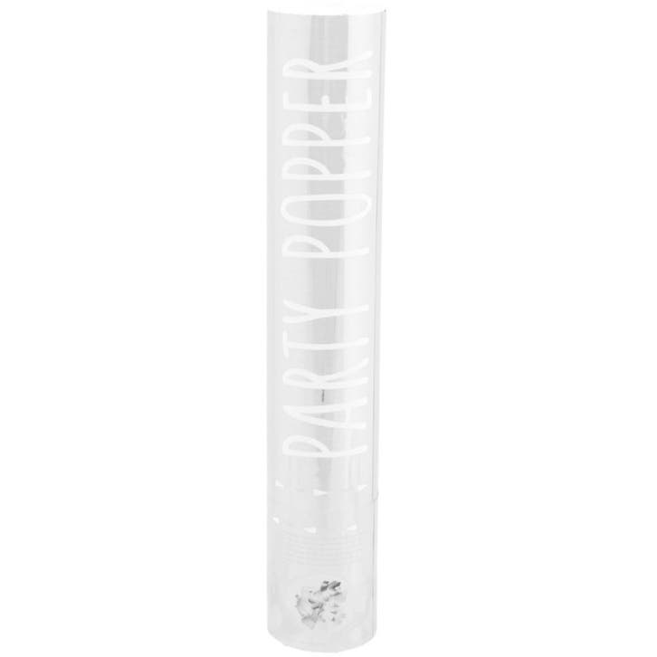 Confetti Kanon Zilver 28cm, Hobby en Vrije tijd, Feestartikelen, Nieuw, Verzenden