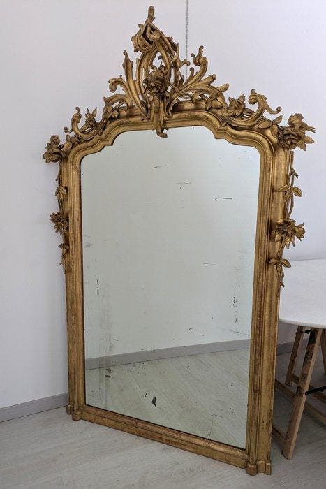 Spiegel - Verguld hout - Belle Époque, Antiquités & Art, Antiquités | Meubles | Chaises & Canapés