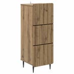 vidaXL Ladekast Artisanaal eiken 33 x 34,5 x 92 cm Bewerkt, Huis en Inrichting, Verzenden, Nieuw