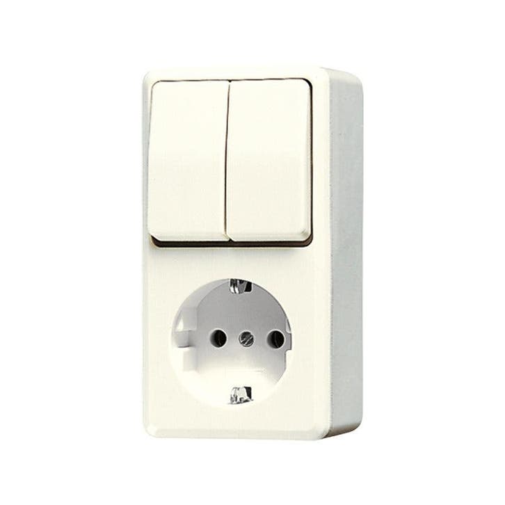 Jung Ap600 Interrupteur Prise Combiné En Saillie - 675A, Bricolage & Construction, Électricité & Câbles, Envoi