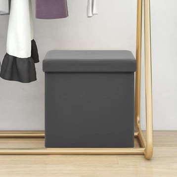 vidaXL Opbergkruk inklapbaar PVC grijs, Huis en Inrichting, Verzenden, Nieuw