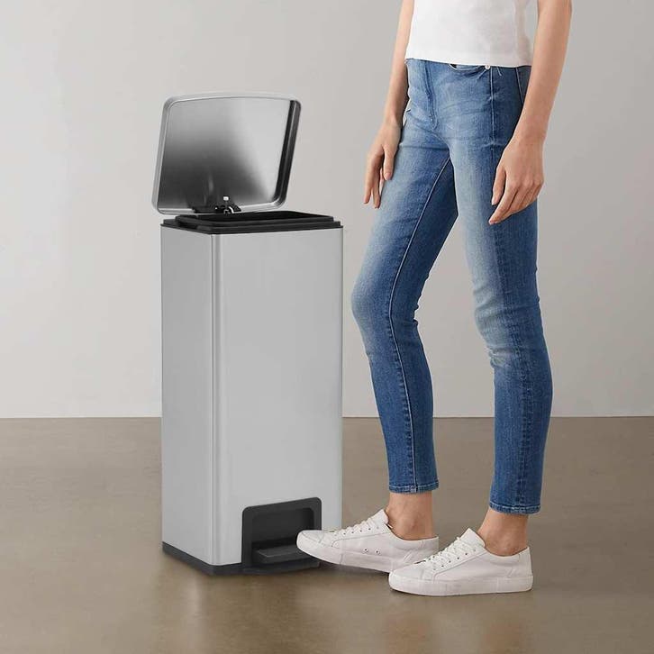 vidaXL Pedaalemmer met anti-vingerafdruk 30 L RVS, Maison & Meubles, Accessoires pour la Maison | Poubelles, Envoi