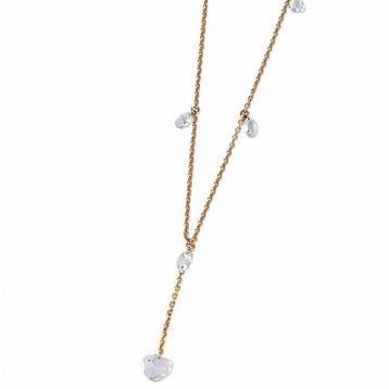 Halsketting - 14 karaat Geel goud - 0.85ct. tw. Diamant, Handtassen en Accessoires, Kettingen, Nieuw