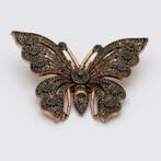 Broche - 8 carats Or rose - Papillon