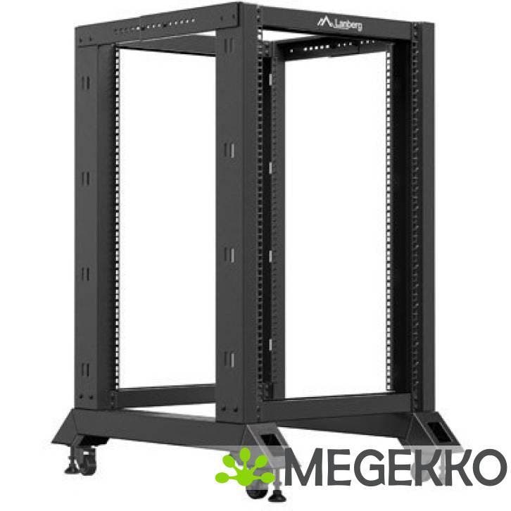 Lanberg OR01-6818-B rack 18U Vrijstaande rek Zwart, Computers en Software, Computerbehuizingen, Nieuw, Verzenden