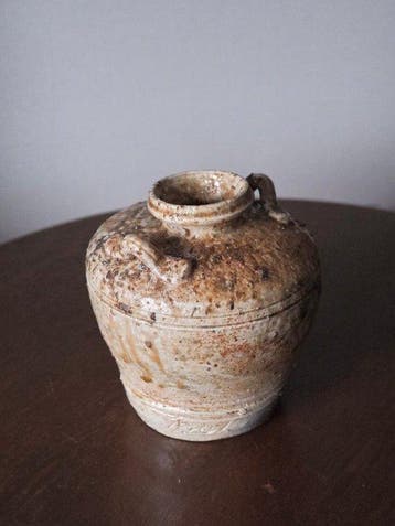 Vaas - Porselein - Japan - Iga Ware twee-handvat kruik