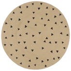 vidaXL Vloerkleed handgemaakt met driehoek print 90 cm jute, Huis en Inrichting, Stoffering | Tapijten en Vloerkleden, Verzenden