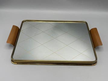 Dienblad - Glas, Messing, Antiek en Kunst