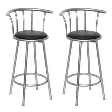 vidaXL Barstoelen 2 st kunstleer zwart, Maison & Meubles, Verzenden