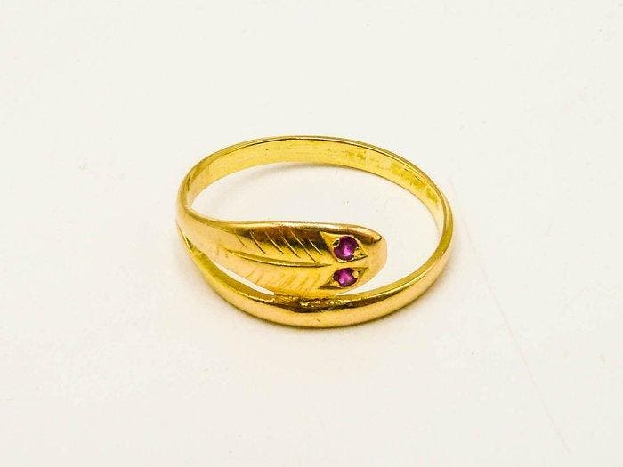Ring - 18 karaat Geel goud, Handtassen en Accessoires, Ringen